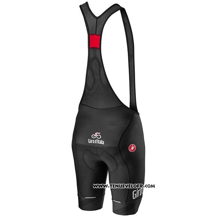 2020 Maillot Cyclisme Giro d'Italia Noir Blanc Manches Courtes et Cuissard